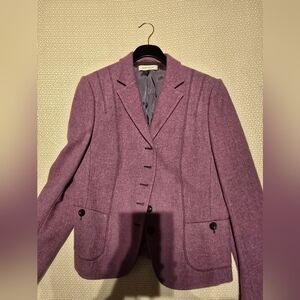 Purple Blazer with Black Buttons